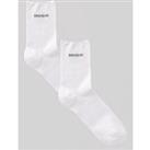 Hugo 2 Pack Fine Rib Sock - White