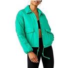Free People Womens Movement Off The Bleachers Coaches Jacket - Green