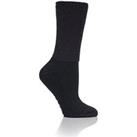 Heat Holders 3 Pair Ladies Iomi Footnurse Cushion Foot Diabetic Socks - Black