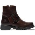 Fly London Rily991 Buckle Ankle Boots - Dark Brown