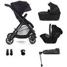 Silver Cross Dune Compact Pushchair Travel Pack - Car Seat, Base, Cup Holder, Adaptors & Folding Carry Cot - Space