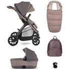 Silver Cross Reef Pushchair, First Bed Carrycot, Accessory Pack - Earth