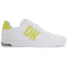 Dkny Abeni - Lace Up Sneaker - Wht/Fluoro Yellow