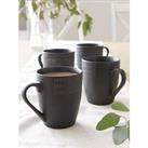 Very Home Pierre Set Of 4 Mugs In Charcoal