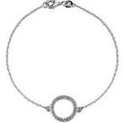The Love Silver Collection Sterling Silver Delicately Detailed Circle Bracelet