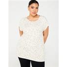 V By Very Curve All Over Print T-Shirt