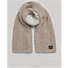 Superdry Cable Knit Scarf - Beige