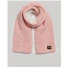 Superdry Cable Knit Scarf - Pink