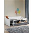 Julian Bowen Stella Low Sleeper Bed With Shelves And Drawers - Charcoal