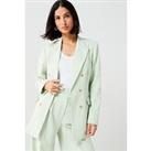 V By Very X Laura Byrnes Edge To Edge Tailored Blazer - Mint