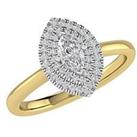 Love Diamond Cece 9Ct Gold Lab Grown Marquise 0.55Ct G Vs Diamond Ring