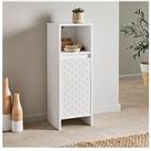 Lloyd Pascal Prisim Single Door Floor Cabinet With Open Shelf - White