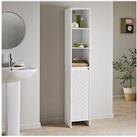 Lloyd Pascal Prisim Tallboy With Open Shelves And Base Cupboard - White
