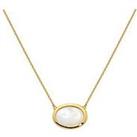 Hot Diamonds Hdxgem Horizontal Oval Necklace - Mother Of Pearl