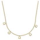 Hot Diamonds Hdxgem Square Necklace - Mother Of Pearl