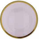 Premier Housewares Ida Set Of Four 27 Cm Glass Dinner Plates With Gold Rim