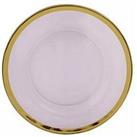 Premier Housewares Ida Set Of Four 21 Cm Glass Side Plates With Gold Rim