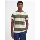 Barbour Short Sleeve Block Stripe T-Shirt - Green