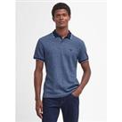Barbour Powburn Contrast Collar Tailored Fit Polo Shirt - Navy
