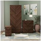 Gfw Catania 3 Piece Package Deal - 2 Door, 1 Drawer Wardrobe, 4 Drawer Chest And A Bedside Chest - W