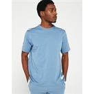 Tommy Hilfiger Sleeve Logo Loungewear T-Shirt - Blue