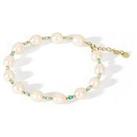 The Love Silver Collection Gold Plated Sterling Silver 8Mm Freshwater Pearl & Amazonite Bead Bra