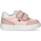 Tommy Hilfiger Girls Low Cut Velcro Sneaker - Pink/White