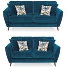 Very Home Antigua 3 Seater + 2 Seater Fabric Sofa Set (Buy & Save!)