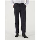 Skopes Baines Tailored Check Fit Suit Trousers - Dark Grey