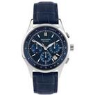 Sekonda Mens Racer Blue Leather Strap 42Mm Chronograph Watch