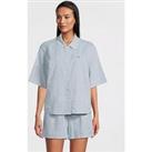 Tommy Hilfiger Short Sleeve Linen Pyjama Set - Blue