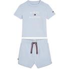 Tommy Hilfiger Baby Boys Th Logo Short And Tee Set - Breezy Blue