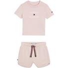 Tommy Hilfiger Baby Girls Th Logo Short And Tee Set - Whimsy Pink
