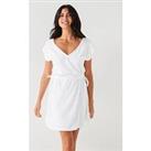 V By Very Towelling Mini Dress - White