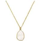 The Love Silver Collection Gold Plated Crystal Natural Cut Necklace