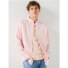 Levi'S Long Sleeve Button Down Stripe Shirt - Light Pink