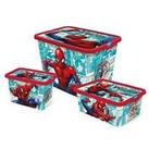 Spiderman Set Of 3 Spiderman Storage Boxes