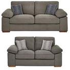 Very Home Dexter 3 Seater + 2 Seater Sofa Set (Buy And Save!) - Charcoal