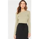 Pieces Long Sleeve Jersey Top - Green