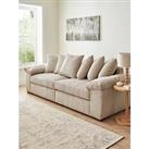 Very Home Amalfi 4 Seater Scatter Back Fabric Sofa - Cream - Fsc Certified