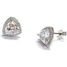 Buckley London The Carat Collection - Clear Trillion Halo Earrings