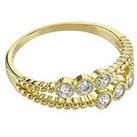 Buckley London Crystal Double Layred Ring - Gold