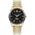 Vivienne Westwood The Wallace Ladies Quartz Watch With Black Stone Set Dial & Gold Stainless Ste