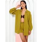 V By Very Cheesecloth Shirt Co-Ord - Green