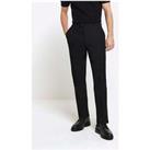 River Island Plain Slim Suit Trousers - Black