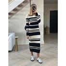 In The Style Knitted Stripe Long Sleeve Dress