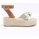 River Island Two Part Espadrille Sandals - Gold