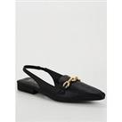 Raid Koral Almond Toe Sling Bag Shoes - Black