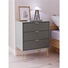Swift Andie Ready Assembled 3 Drawer Chest - Grey