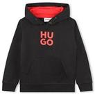Hugo Boys Logo Hoodie - Black